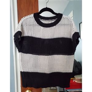 Open cable knit sweater